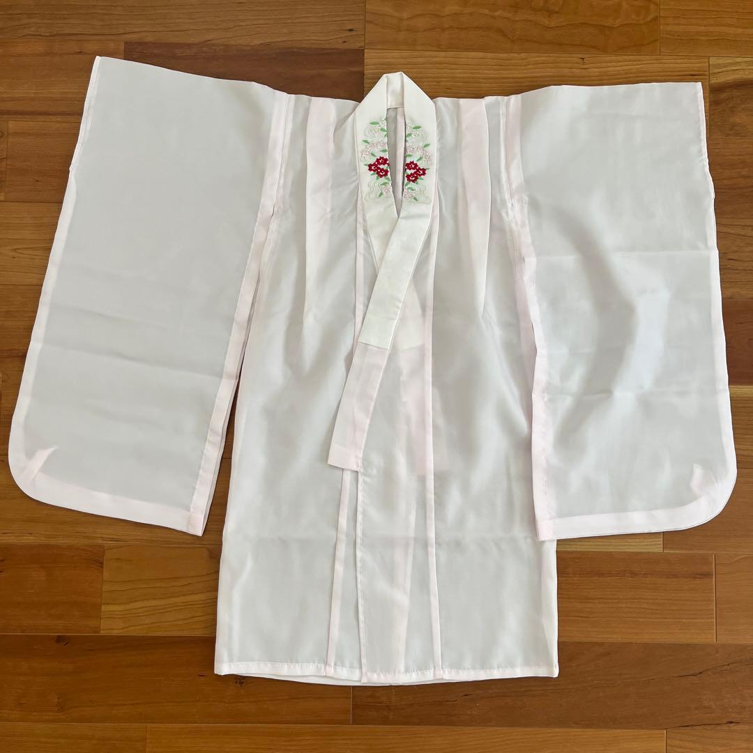 七五三 着物 3歳 女の子 被布セット 京都花ひめ 赤地着物