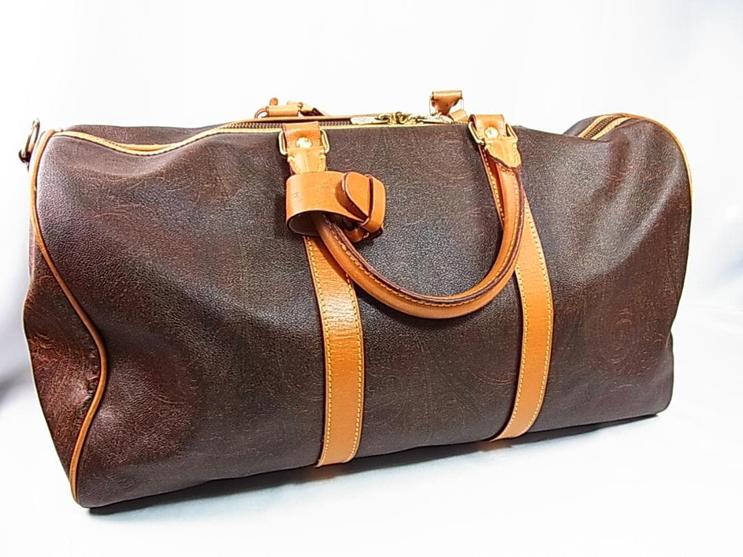 正規品美品ETRO エトロ ボストンバッグ50cm ショルダーストラップキー付