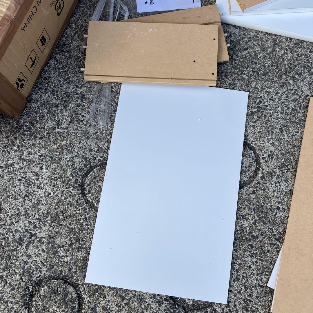 D-4 未使用 木製キャビネット ホワイト 食器棚 SHK-60G WH