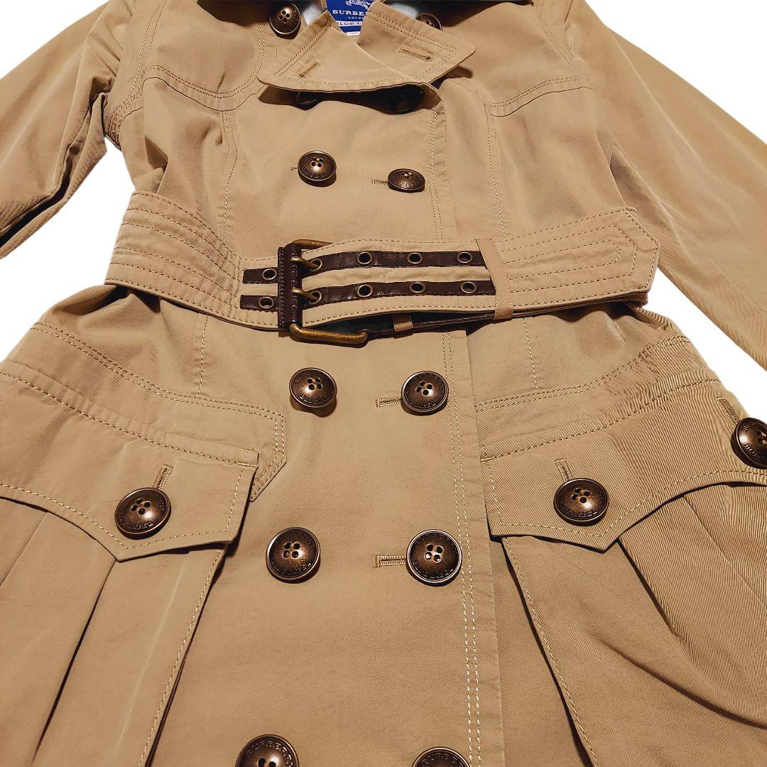 Burberry BLUE LABEL ベルテッドトレンチコート メタルボタン