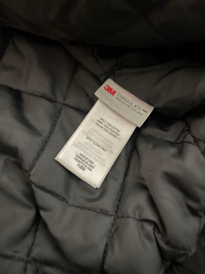 supreme leather collar utility jacket 黒