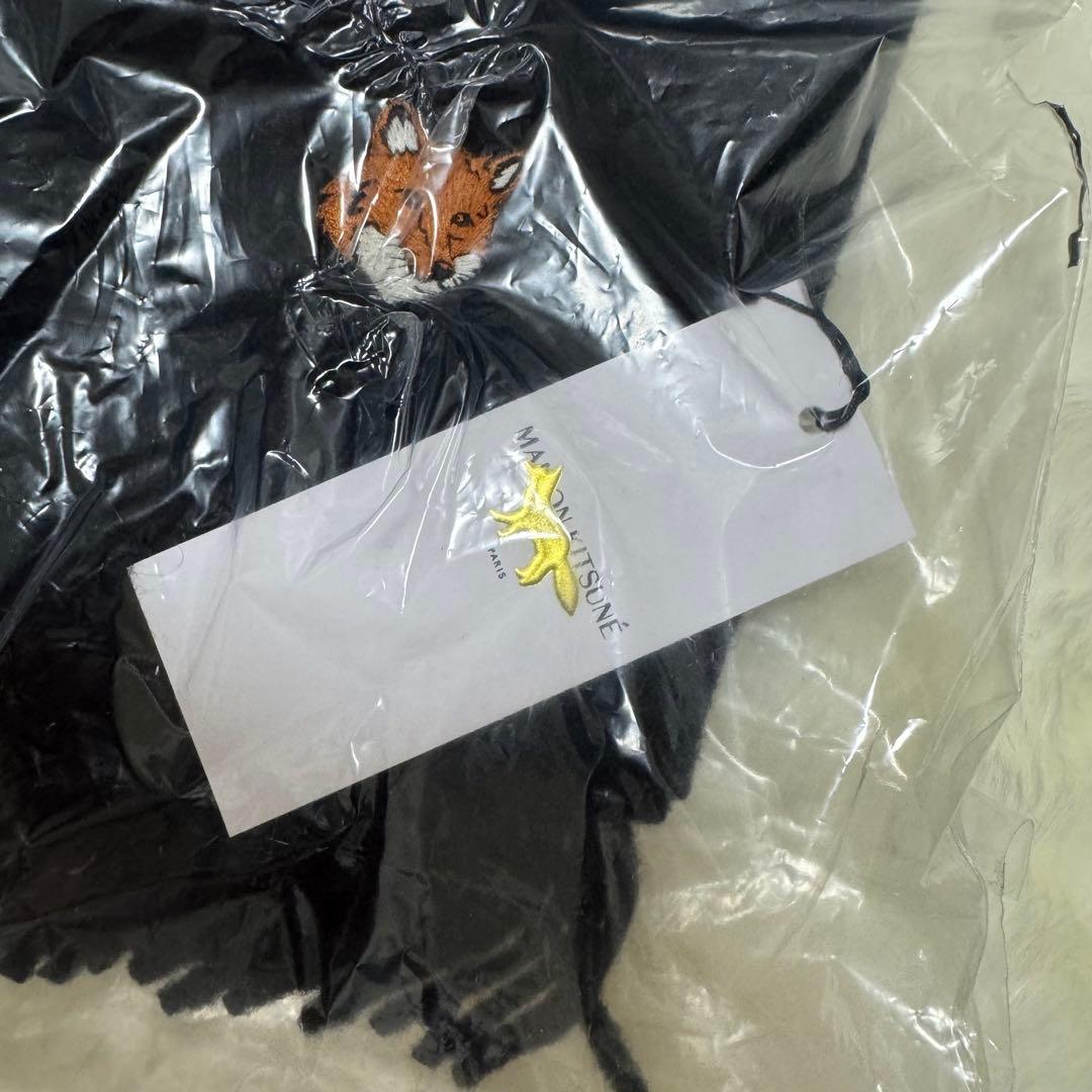 MAISON KITSUNE メゾンキツネ フォックスマフラー　ブラック