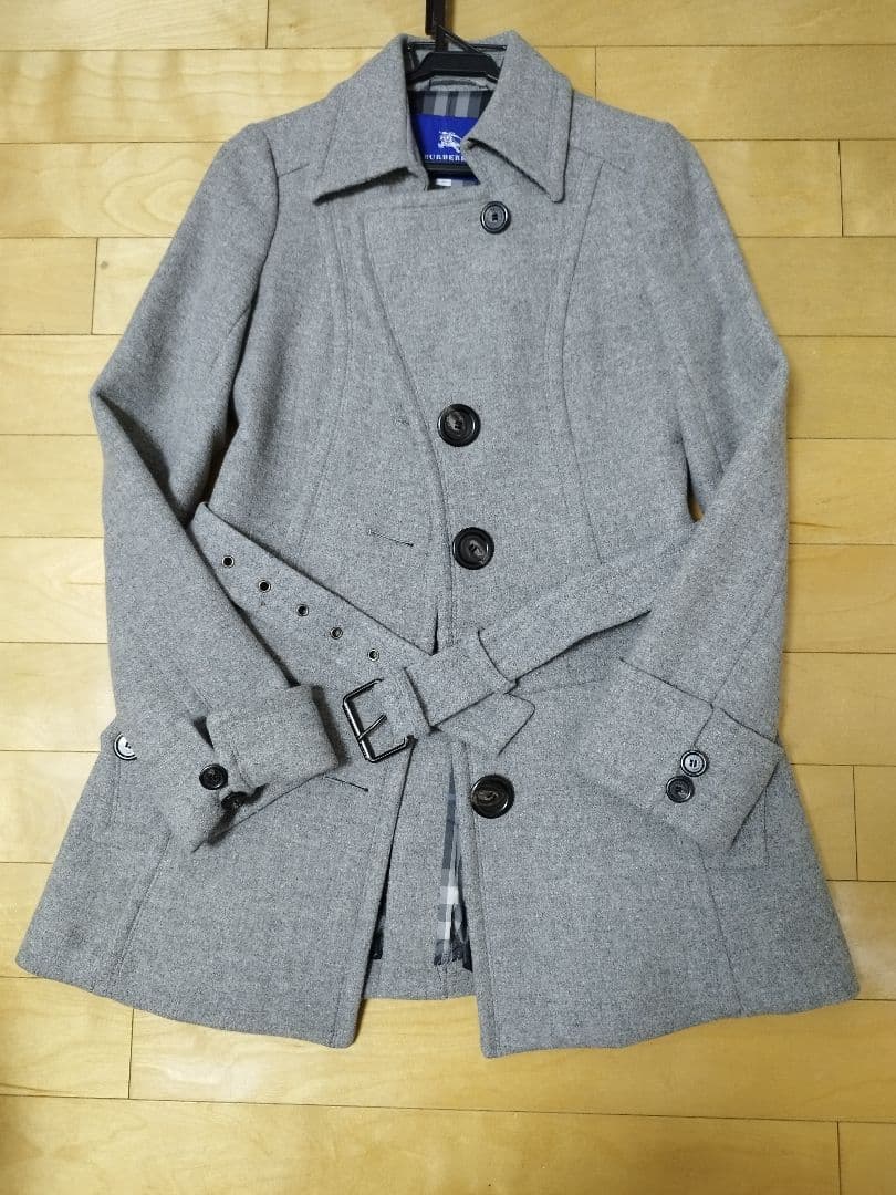 美品　BURBERRY BLUE LABEL グレー コート