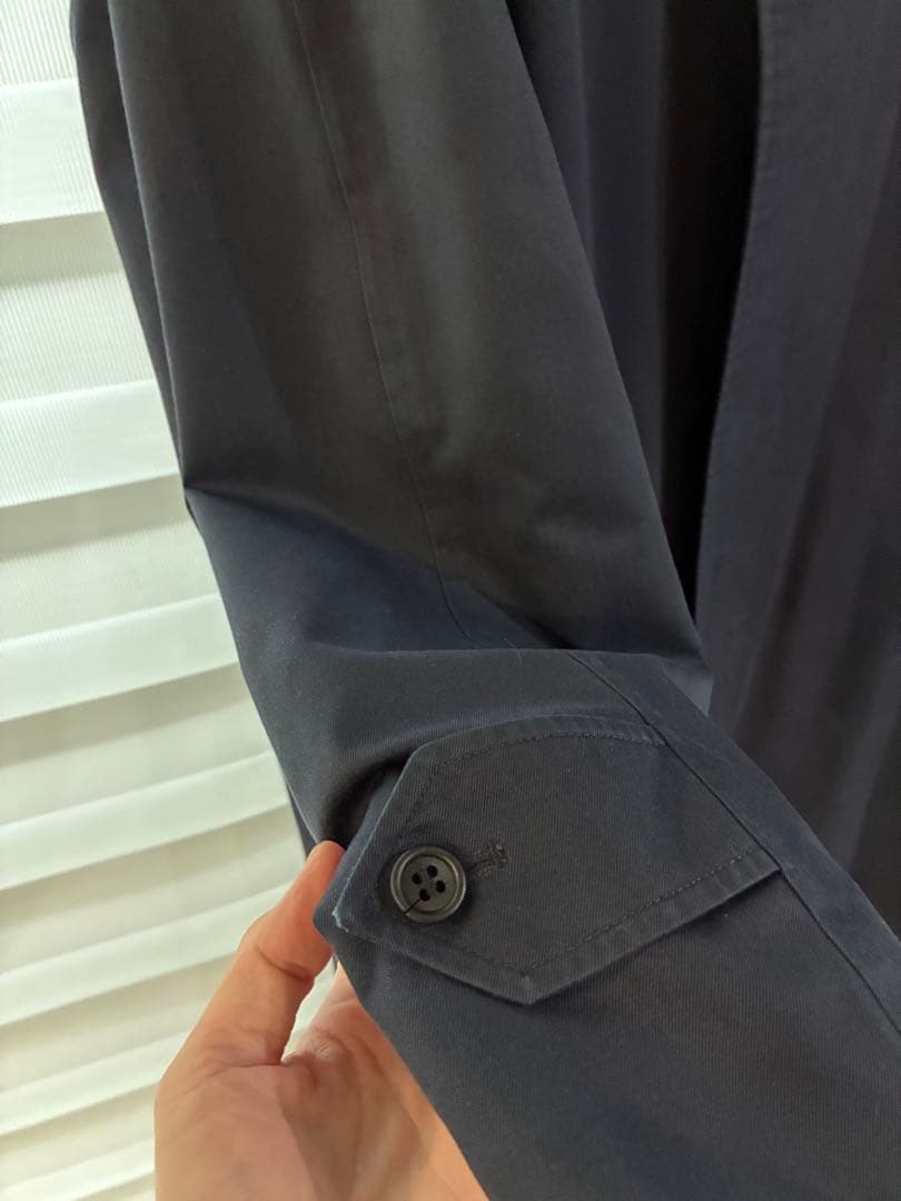 バーバリー　トレンチコート　ネイビー　ヴィンテージ　ロングコート　54