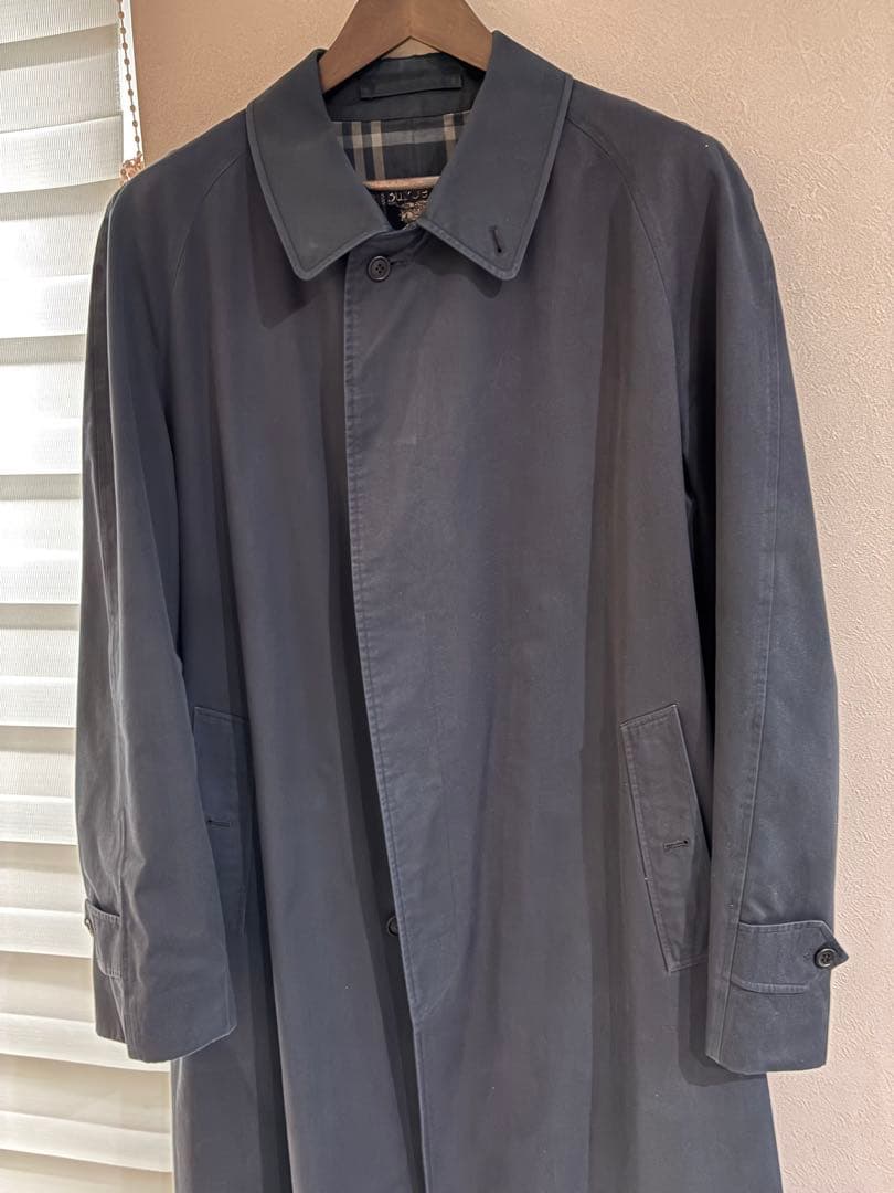 バーバリー　トレンチコート　ネイビー　ヴィンテージ　ロングコート　54