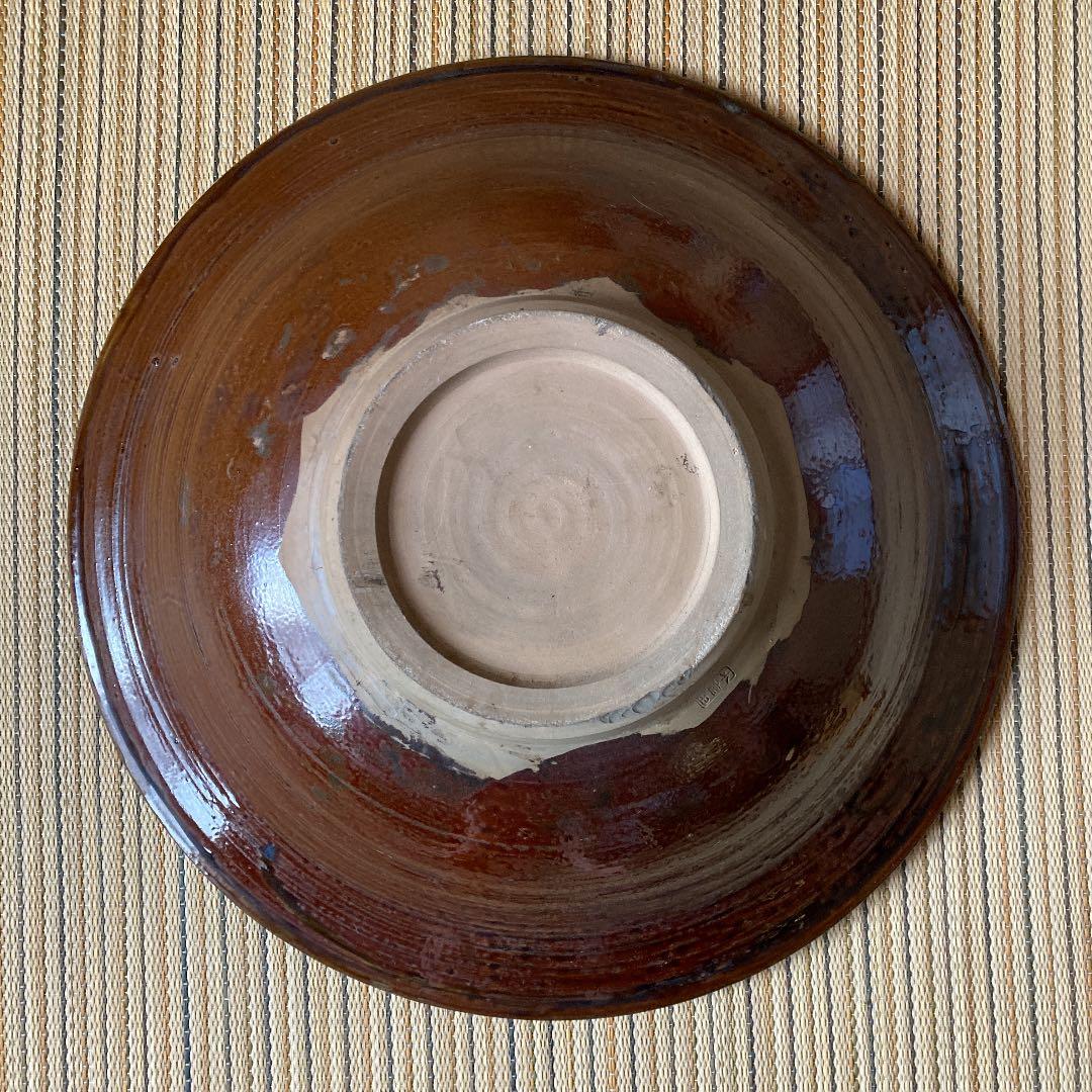 小鹿田焼　特大皿