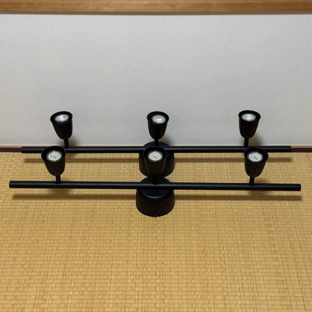 IKEA イケアSKURUP 2台　シーリング　ブラック　電球リモコン付き