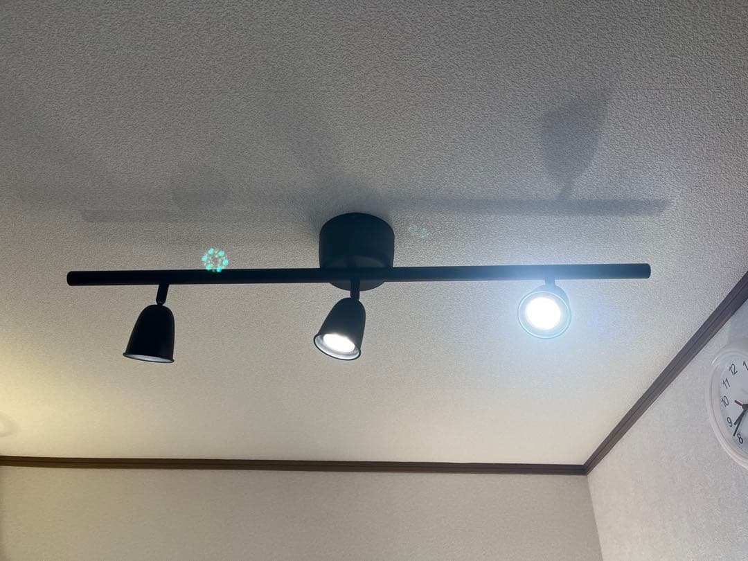 IKEA イケアSKURUP 2台　シーリング　ブラック　電球リモコン付き