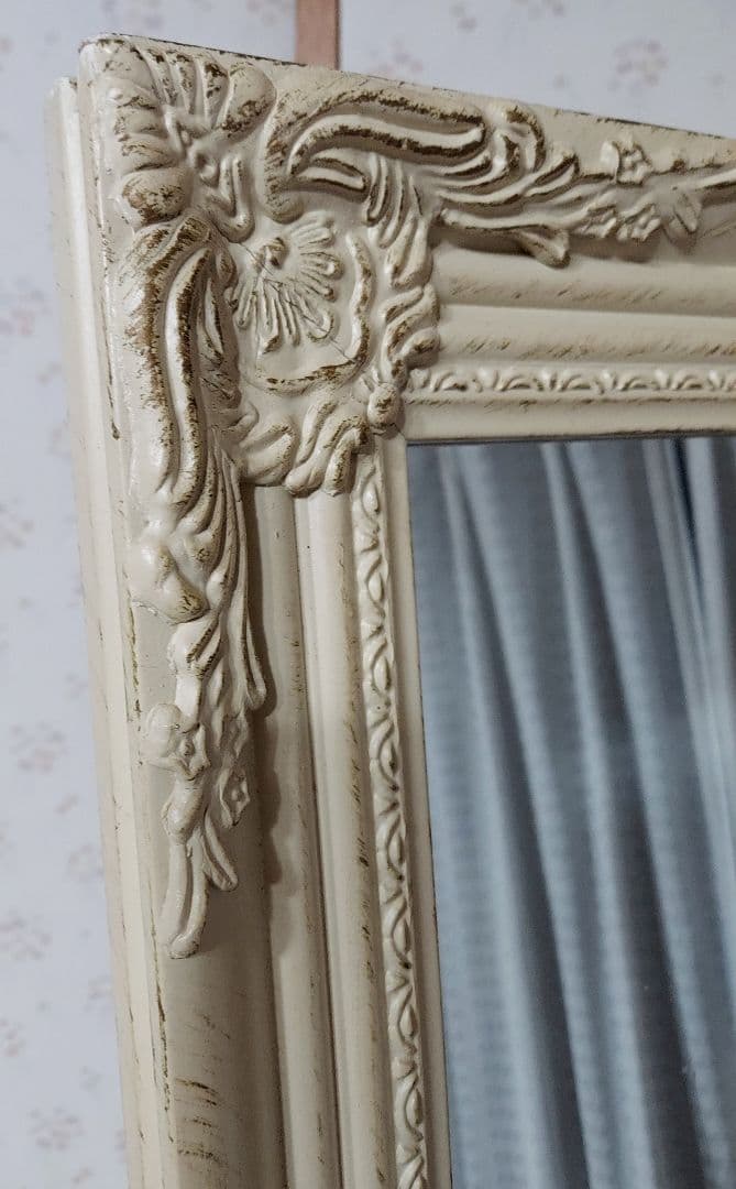 全身スタンドミラー　姿見　鏡　アンティーク　姫系