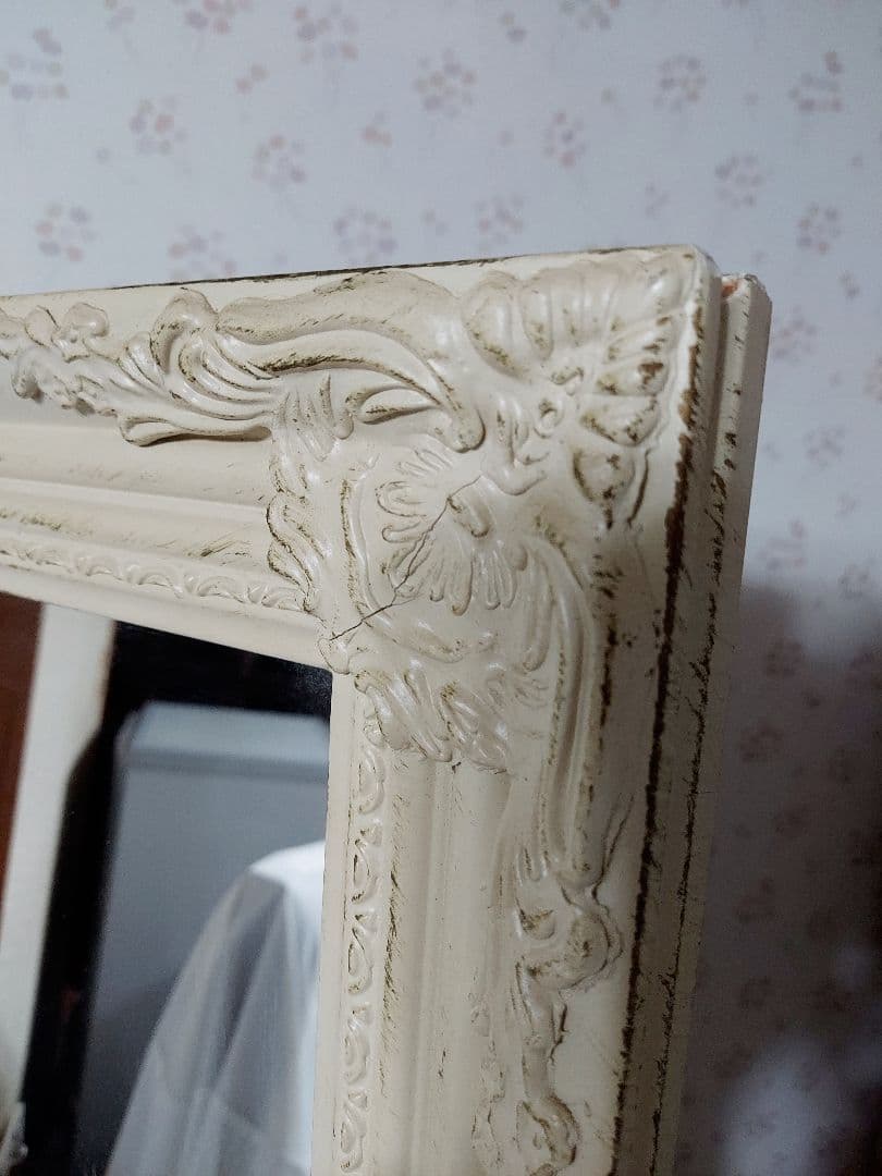 全身スタンドミラー　姿見　鏡　アンティーク　姫系