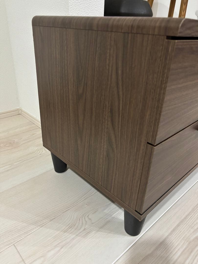 サイドボード キャビネット ナイトテーブル 引き出し ウォルナット