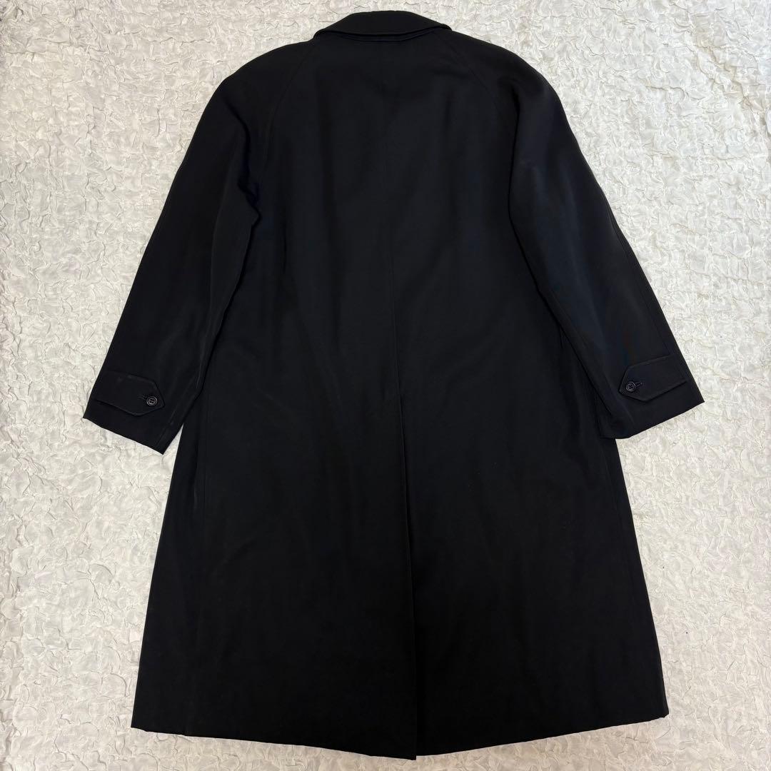 Burberrys ウールギャバ素材ステンカラーコート黒 XL バーバリー