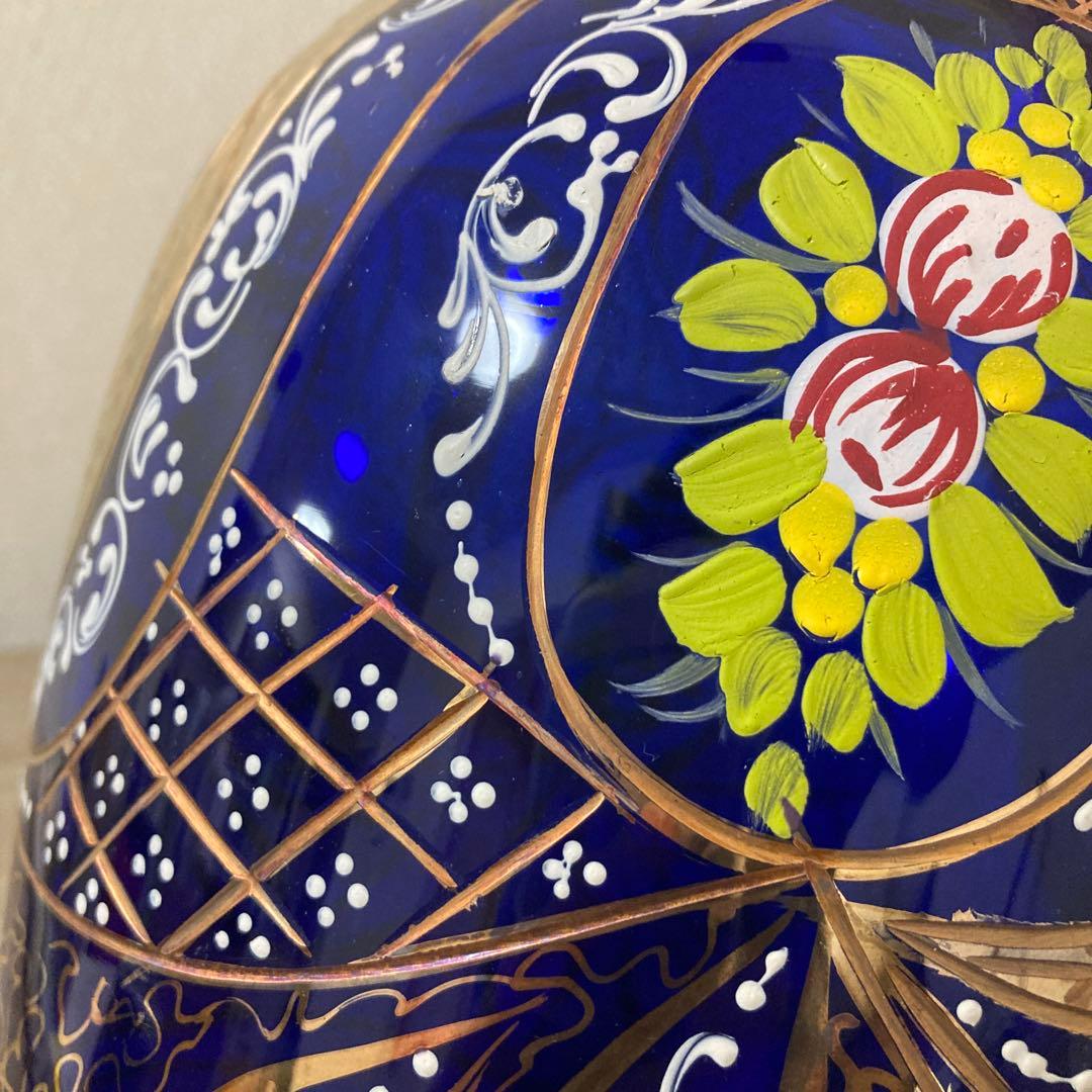 ボヘミアングラス　デキャンタ　珍品　特大　切り子　ヴィンテージ