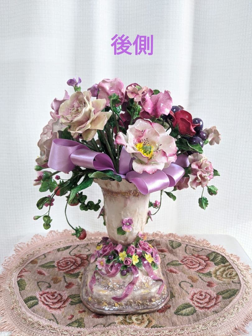 クレイフラワー♥薔薇のアレンジメント♥ハンドメイド