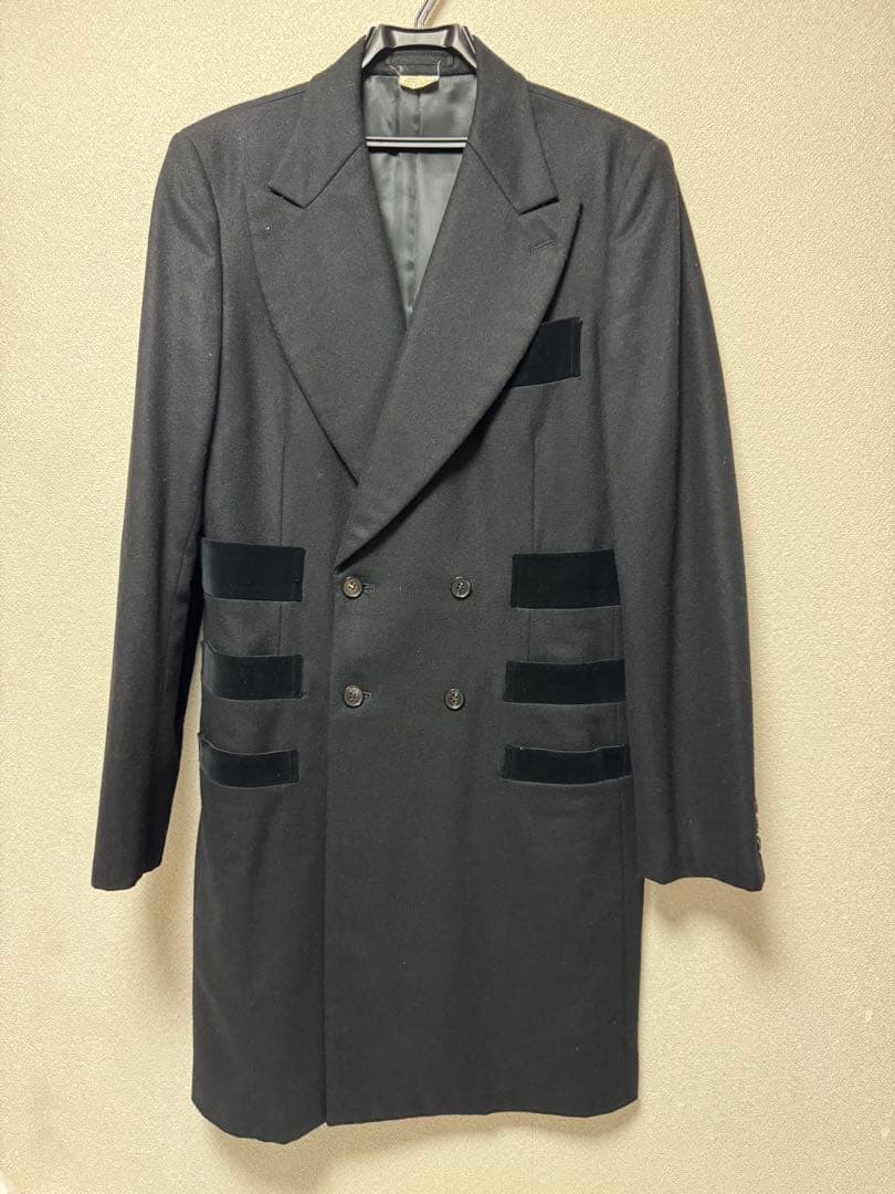 コムデギャルソンオムプリュス　ホーリー期　チェスターコート　ロング　黒　ブラック