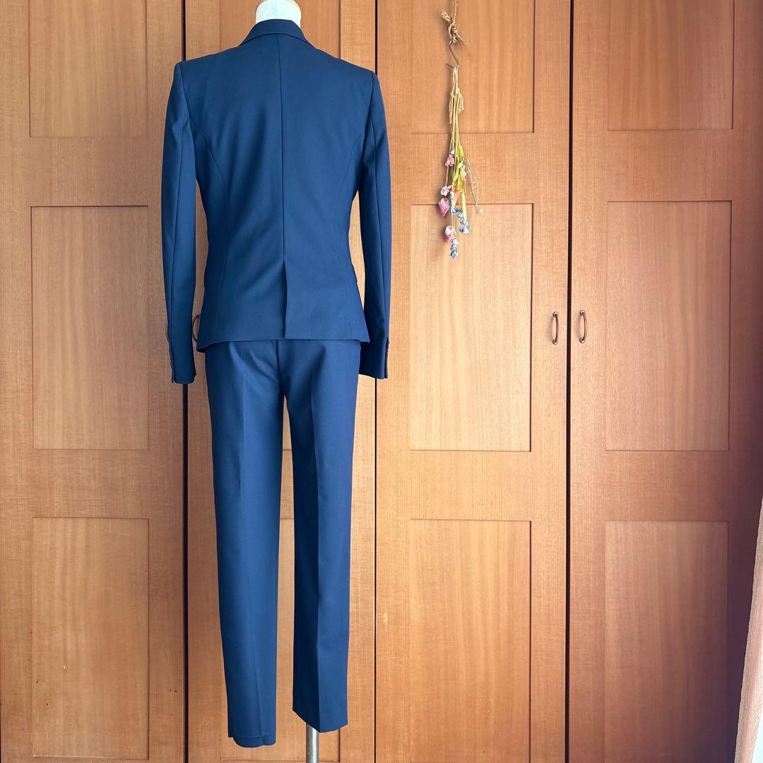 新品　パーフェクトスーツファクトリー　パンツスーツ　7号　ネイビー　タグ付き