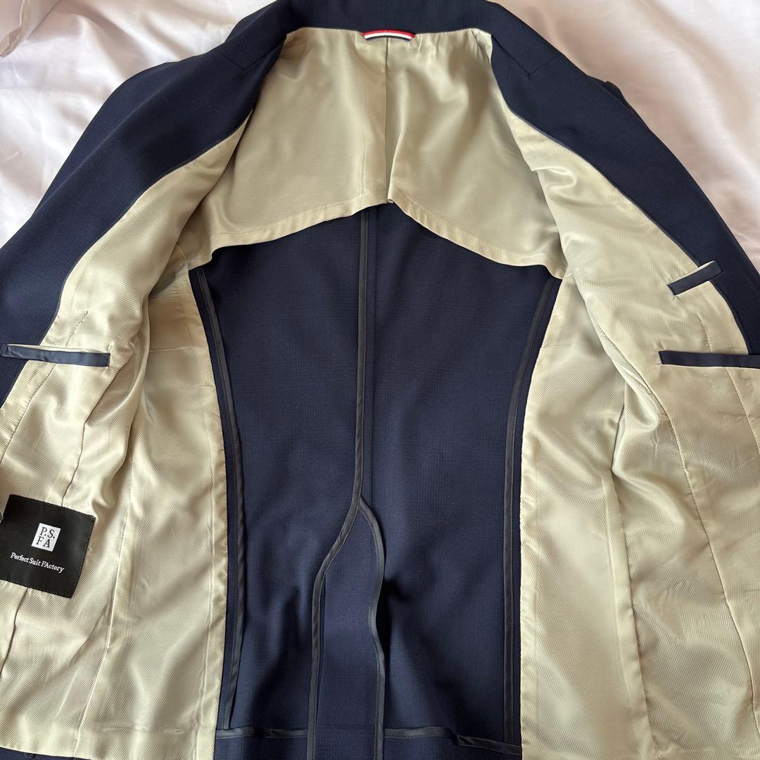 新品　パーフェクトスーツファクトリー　パンツスーツ　7号　ネイビー　タグ付き