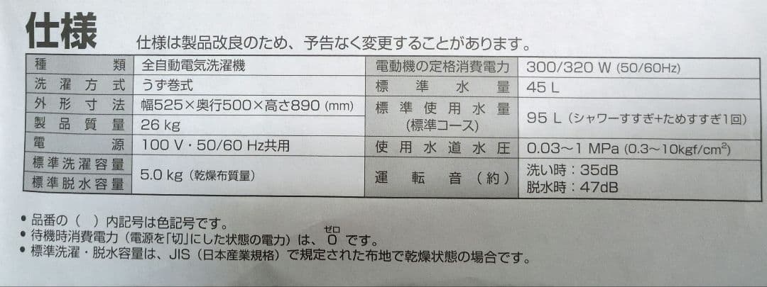 AQUA 5.0kg 全自動電気洗濯機 家庭用 AQW-S5MBK