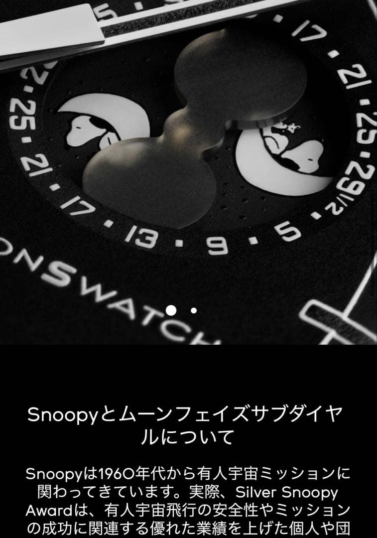 MISSION TO THE MOONPHASE スヌーピー黒