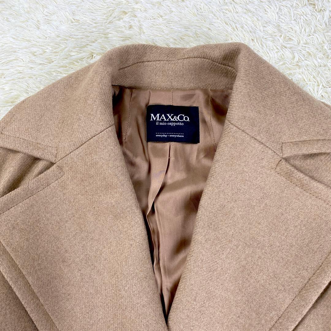 【極美品】マックスアンドコー ウールチェスターコート ダブル 42 キャメル