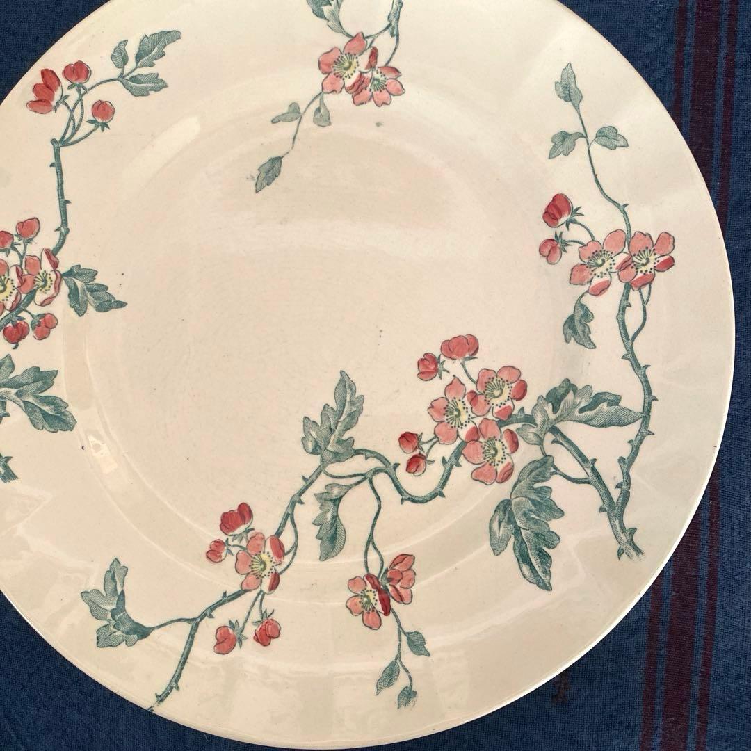 ロンシャン　Longchamp　平皿プレートフランスアンティーク　花