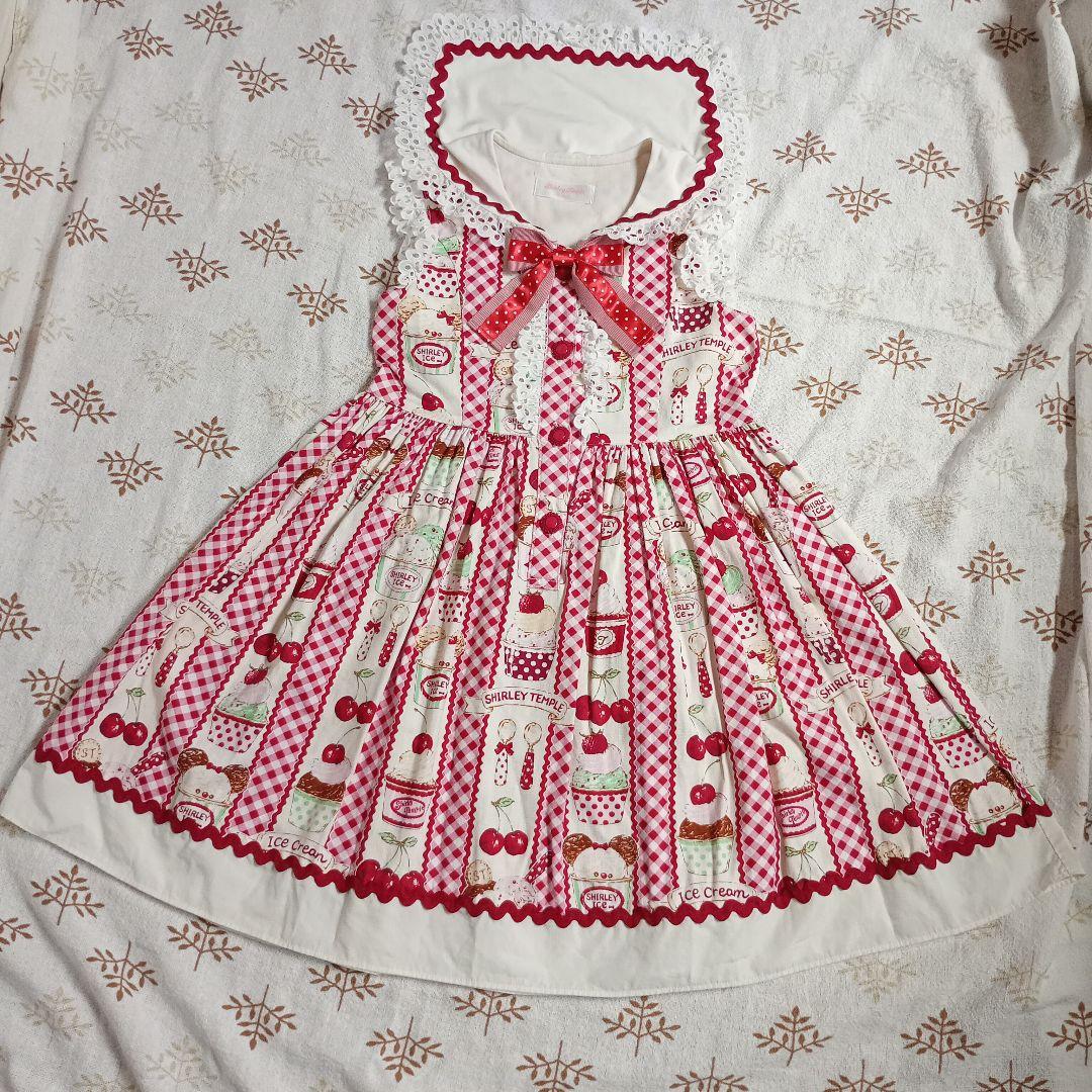 シャーリーテンプル　カップアイス　セーラー　ワンピース　130サイズ