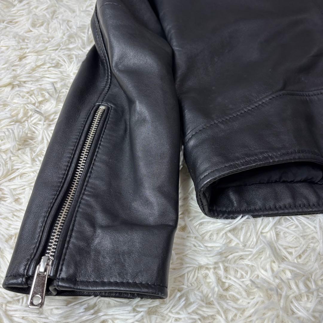 UNITED TOKYO ラムレザー シングル ライダースジャケット 黒 3