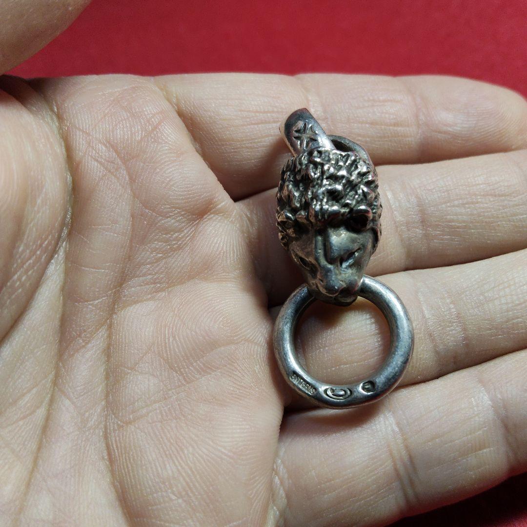 ガボールタイプ　ネックレスペンダント　STERLING　ライオンヘッド