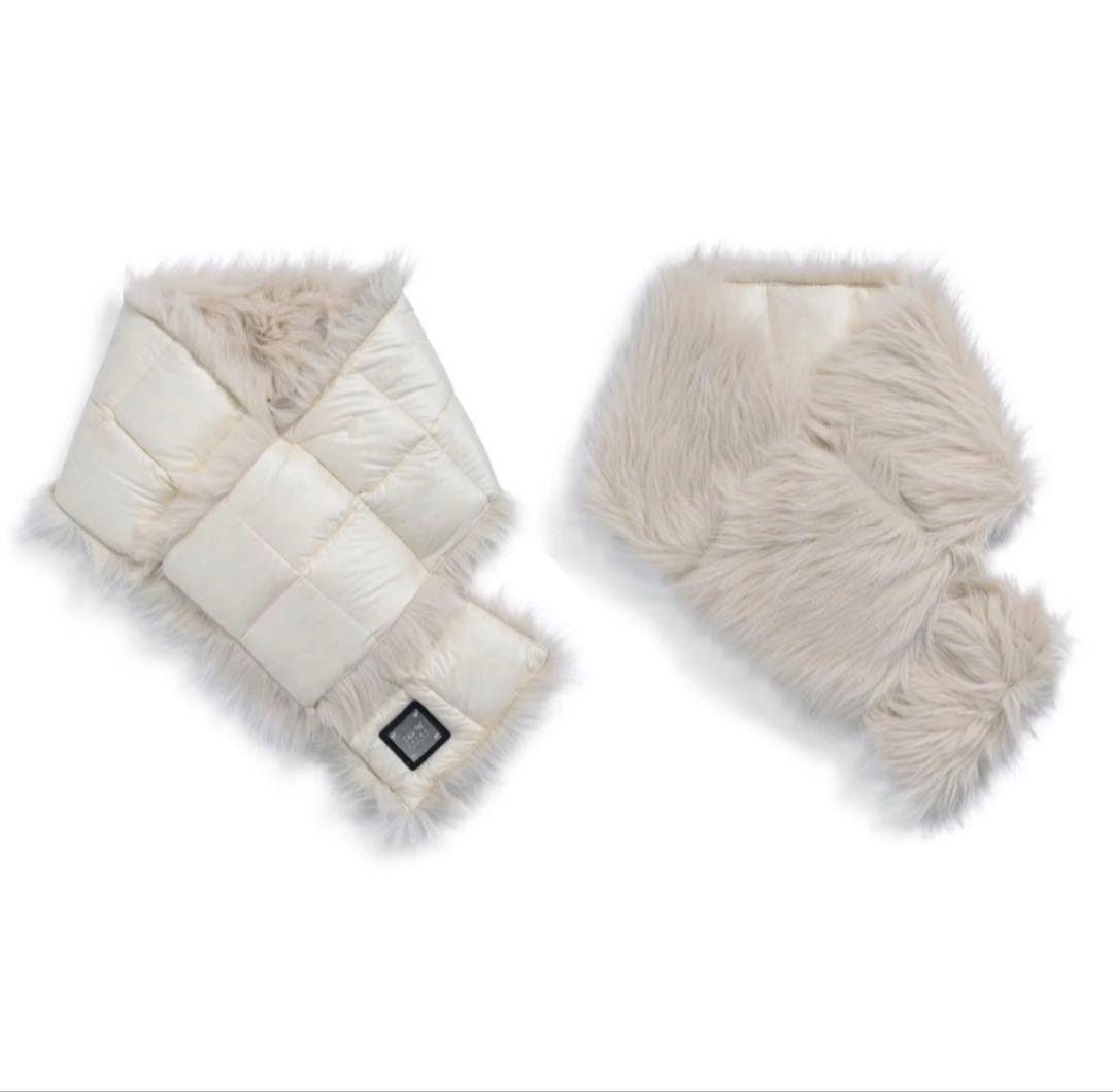 TAION EXTRA ECOPEL エコファー＋ダウン リバーシブルマフラー