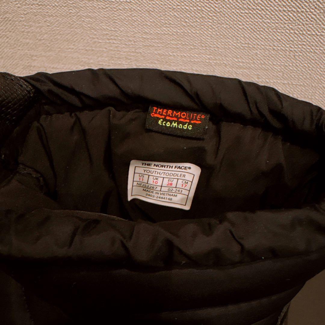 【極美品】ノースフェイス ヌプシ ブーティ ウォータープルーフ 17cm 子供用