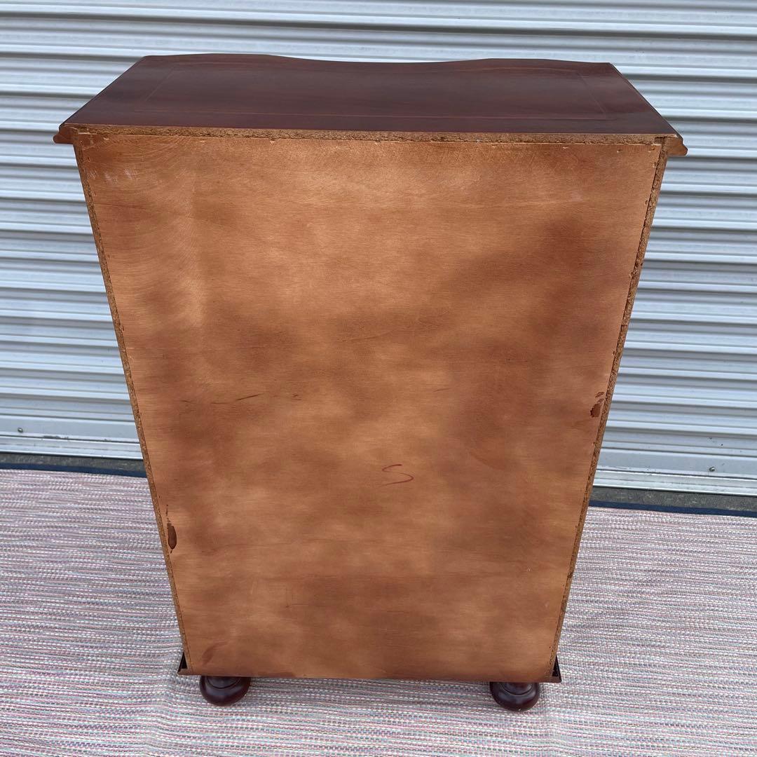 【送料込】アンティーク　象嵌細工　5段チェスト　イタリア調　ヴィンテージ　家具