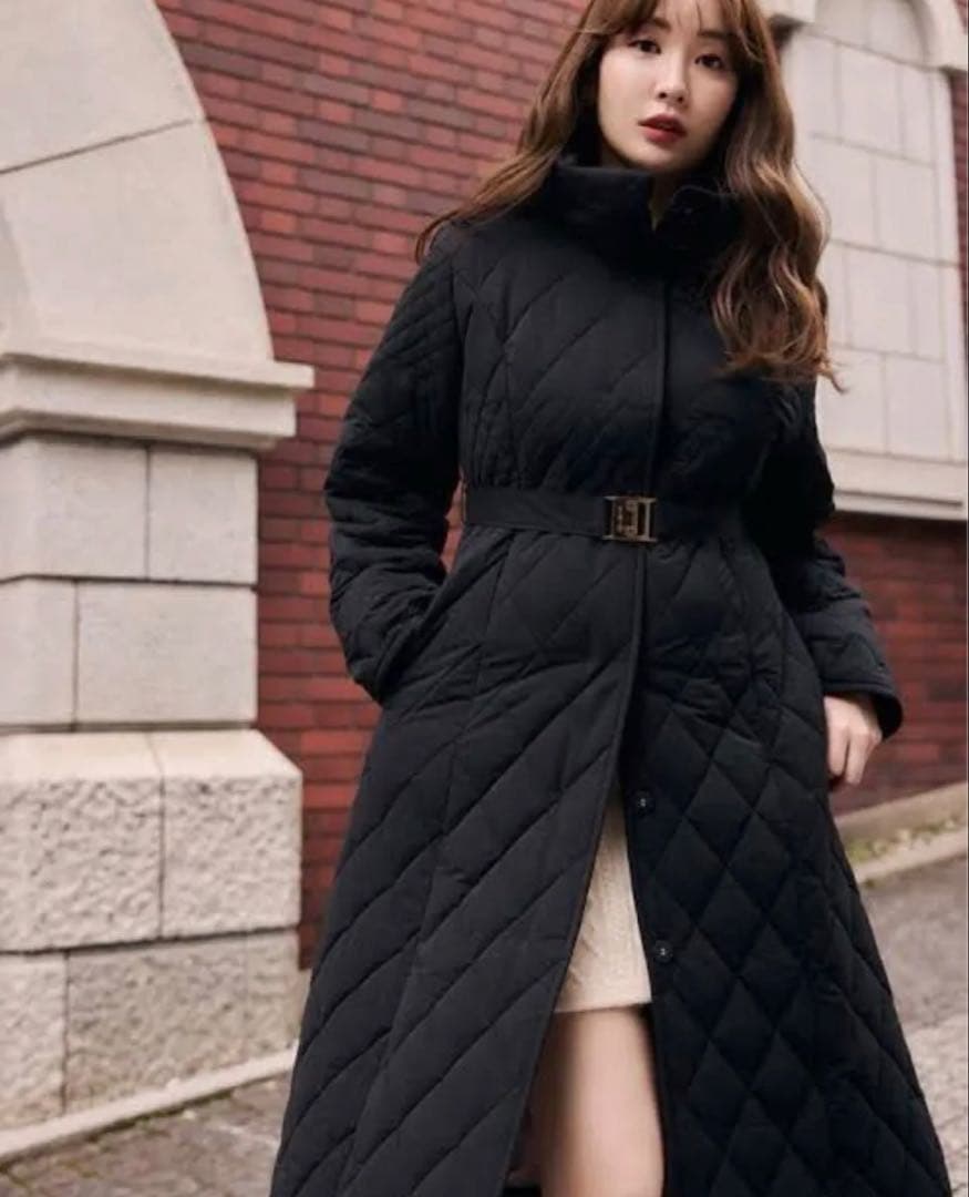 Madison Quilted Long Coat M herlipto コート