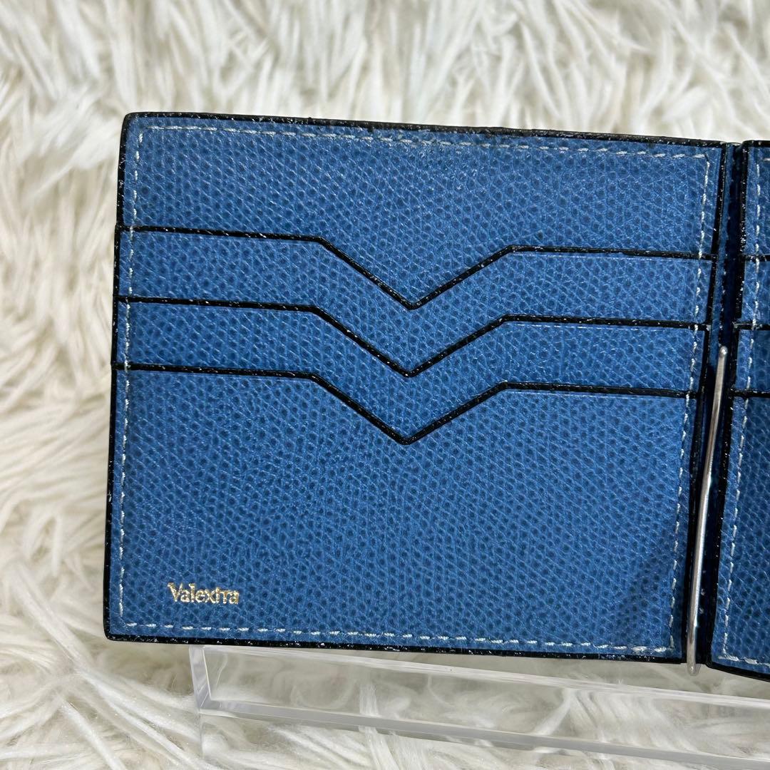 ✨良品✨ヴァレクストラ マネークリップ レザー コバルトブルー