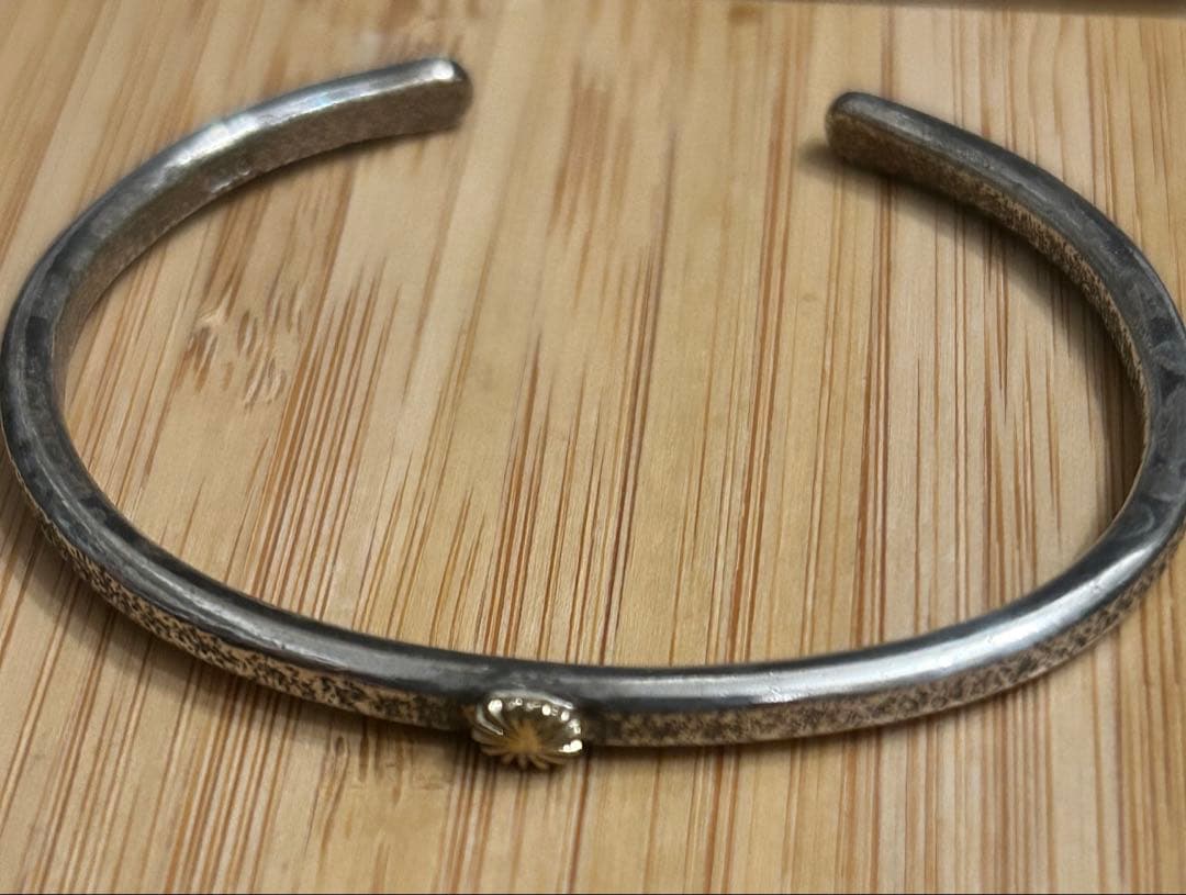 MOTO レザー シルバー バングル