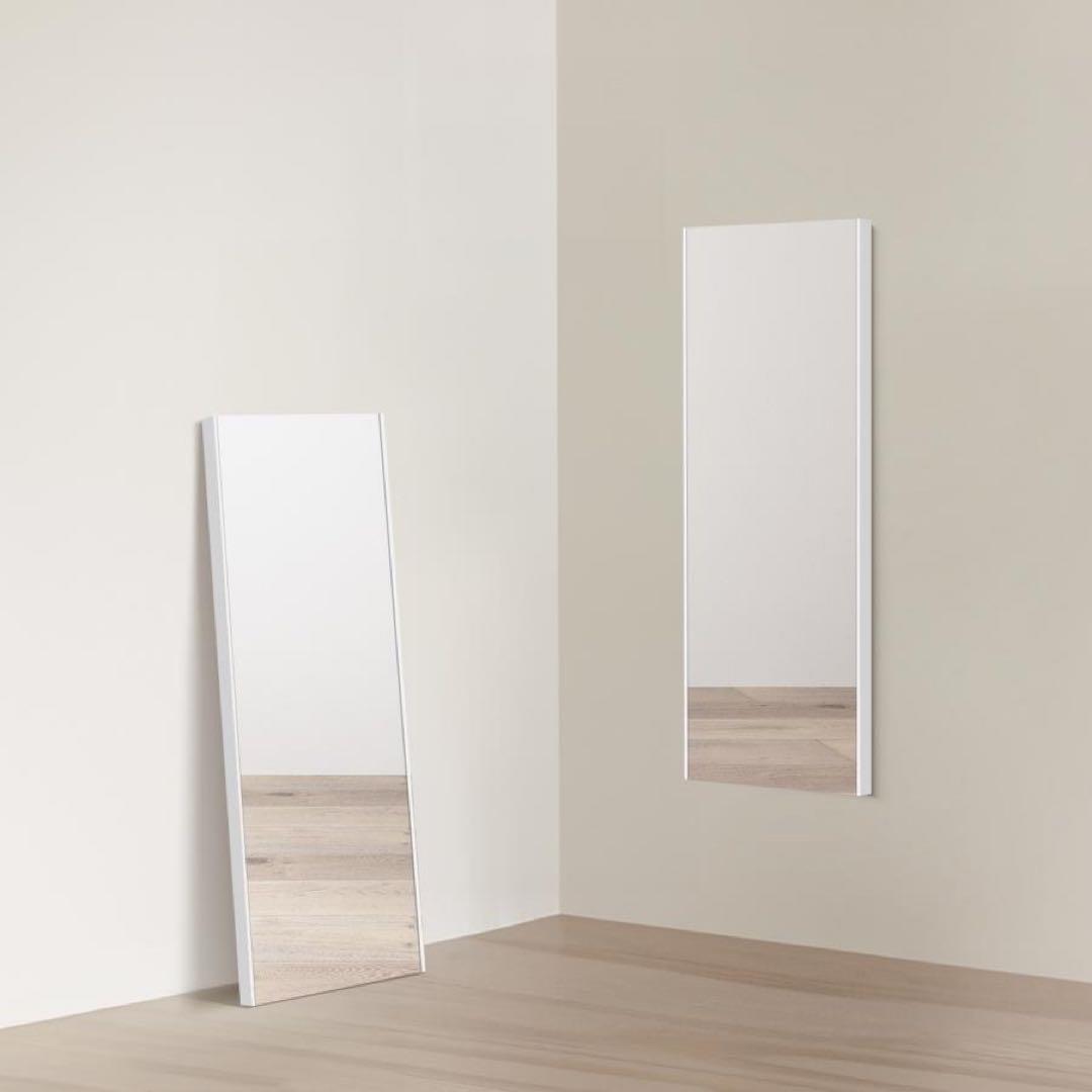 【新品】黒 壁掛け 姿見ミラー 全身鏡 40x145cm 防災 地震対策