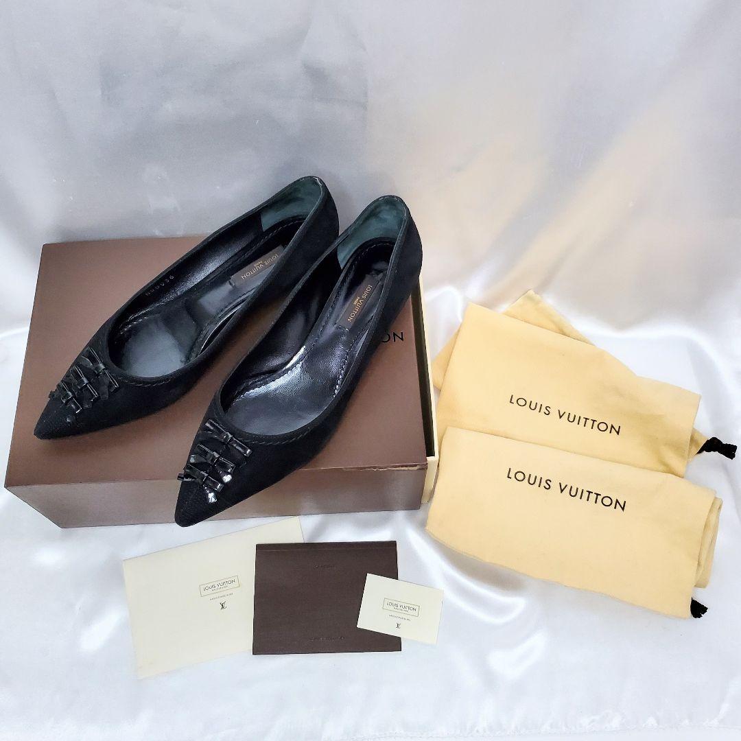 箱・保護袋あり✨️Louis Vuitton ブラック ポインテッドトゥパンプス