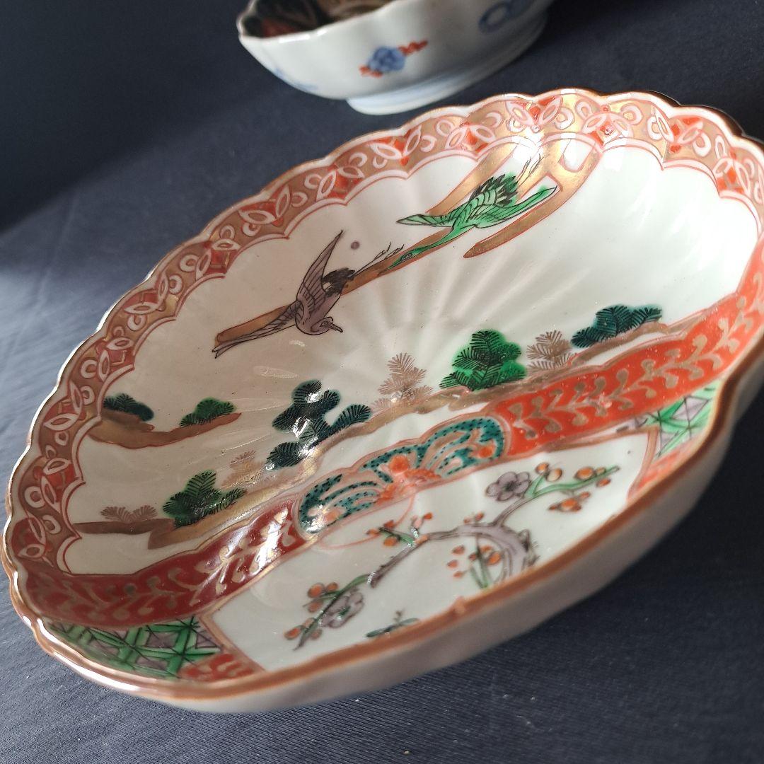 「ご成約者」です。 色絵古伊万里 皿3客セット 骨董アンテ