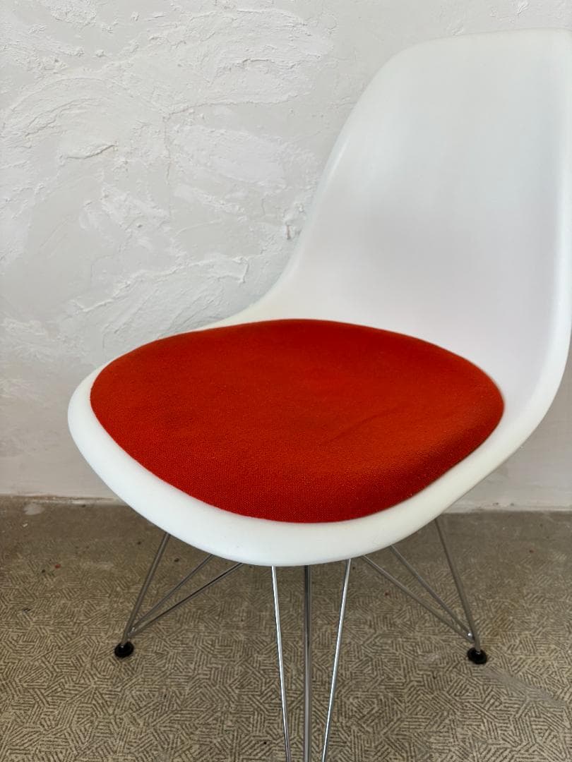 イームズ/Eamesシェルチェア ホワイト×オレンジ A