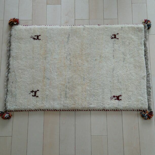 新品未使用 ☆ペルシャ絨毯 ギャッベ 玄関マット 手織り