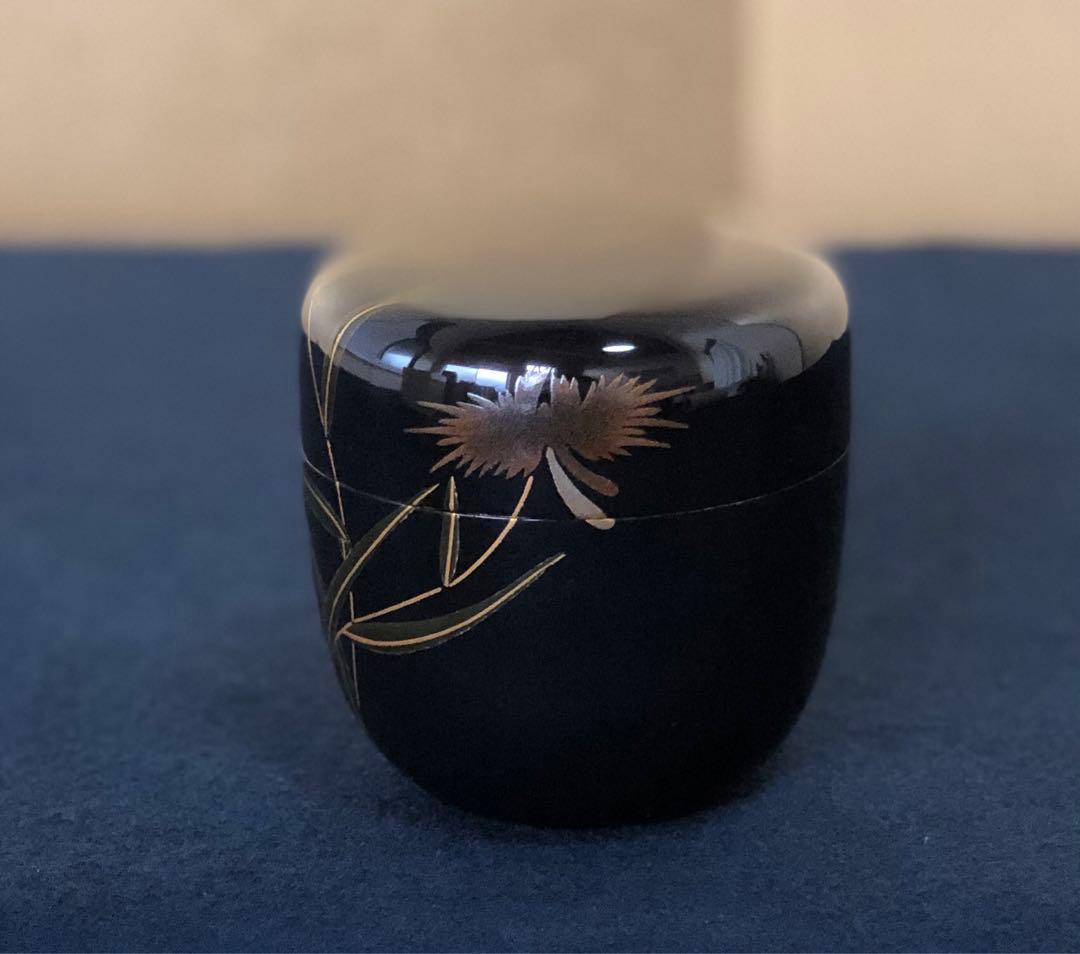 《R》茶道具 鷺草 大棗 長谷川祐斎 共箱 元箱　260109き2