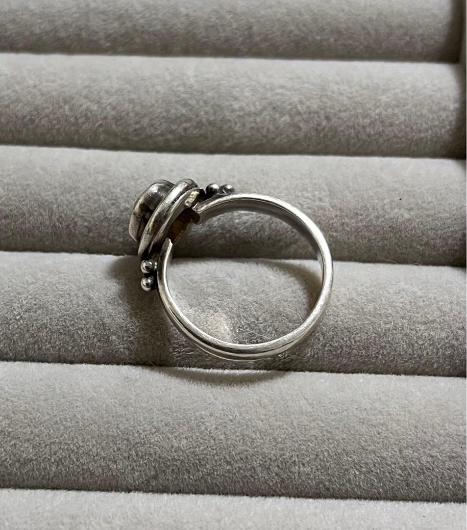 天然石 パワーストーン シルバーリング　ヴィンテージ　インド産　1点物