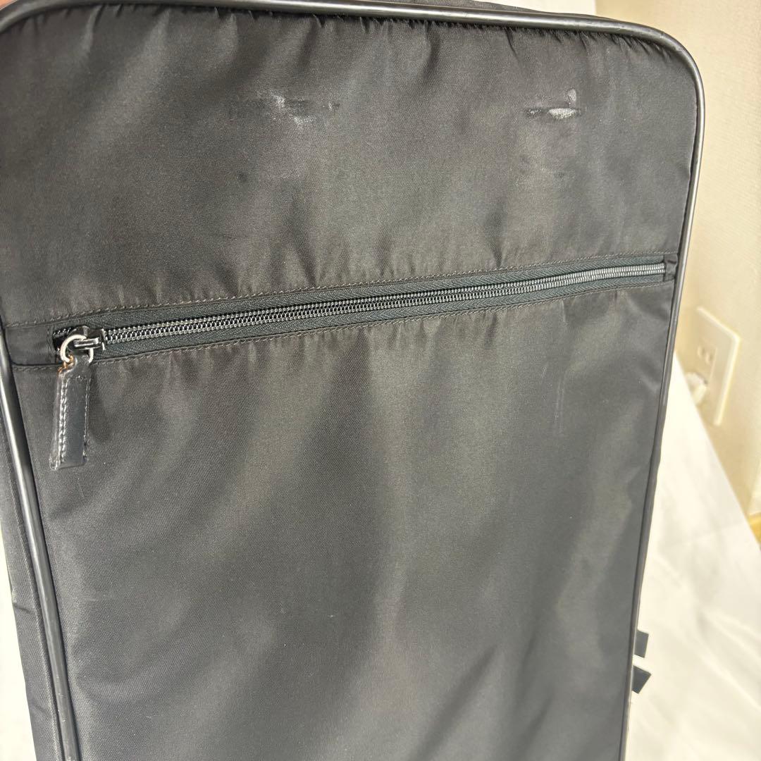✨希少✨PRADA プラダ　キャリーケース　ナイロン　レザー　三角ロゴプレート