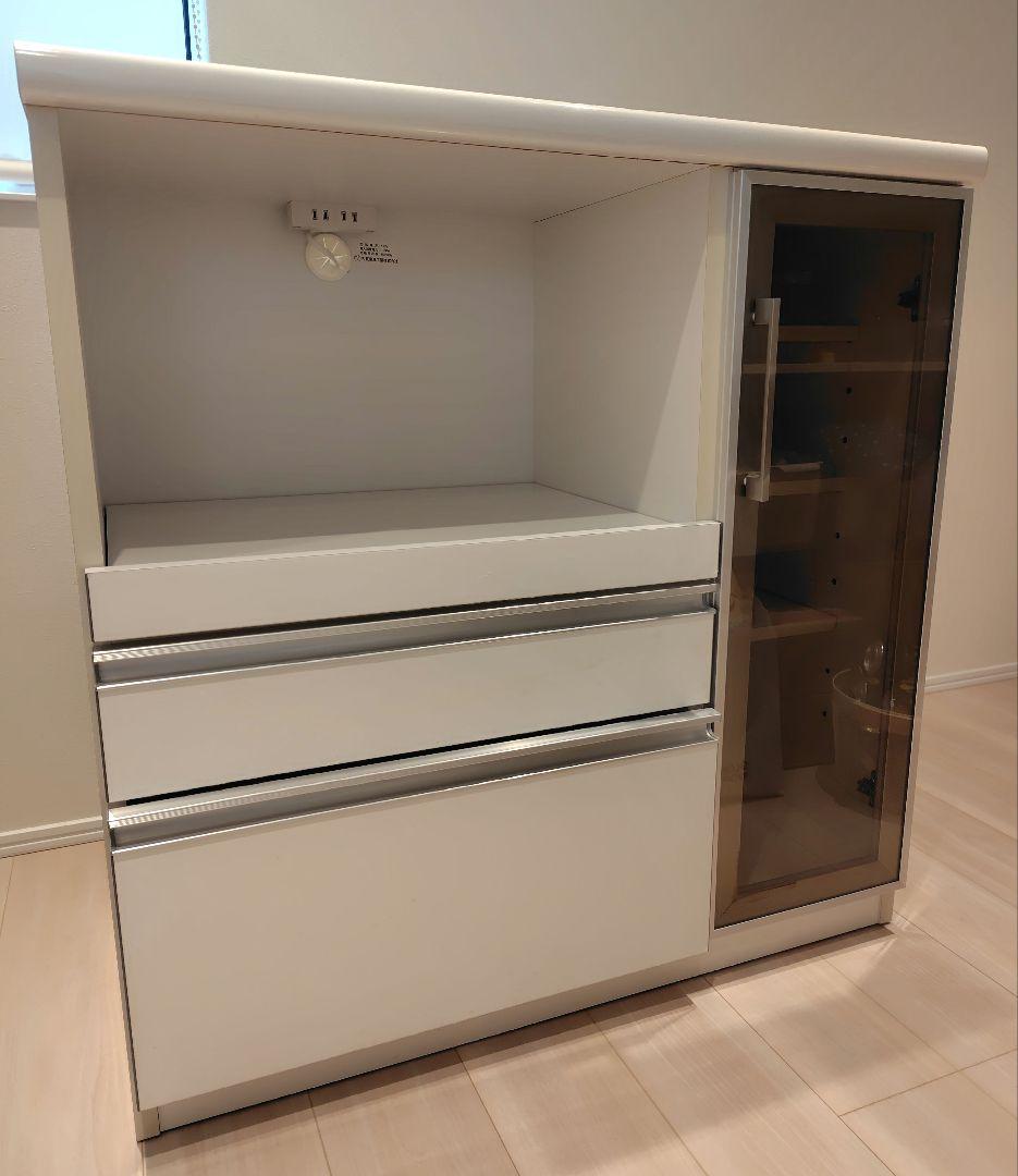 キッチンカウンター レンジ台 幅90cm 完成品 古賀家具 国産 収納 引き出し