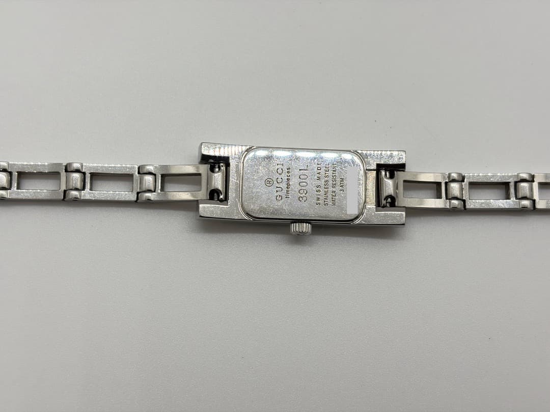【新品電池】GUCCI 3900L シルバーブレス スクエア レクタングル