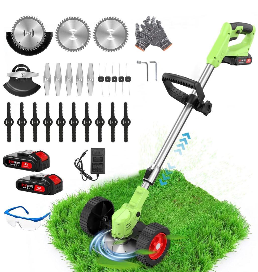 草刈り機 充電式草刈り機 1880W高出力 21V 2*2000mAh大容量