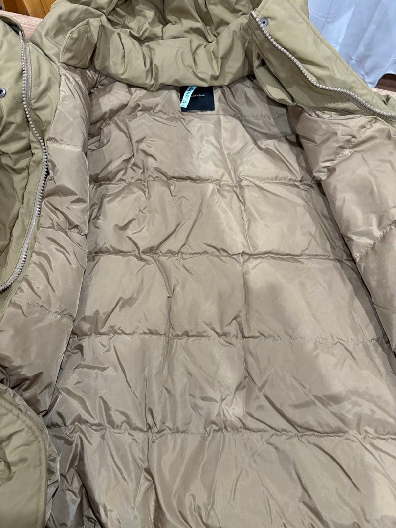 スピックアンドスパン 撥水フーデッドダウンコート