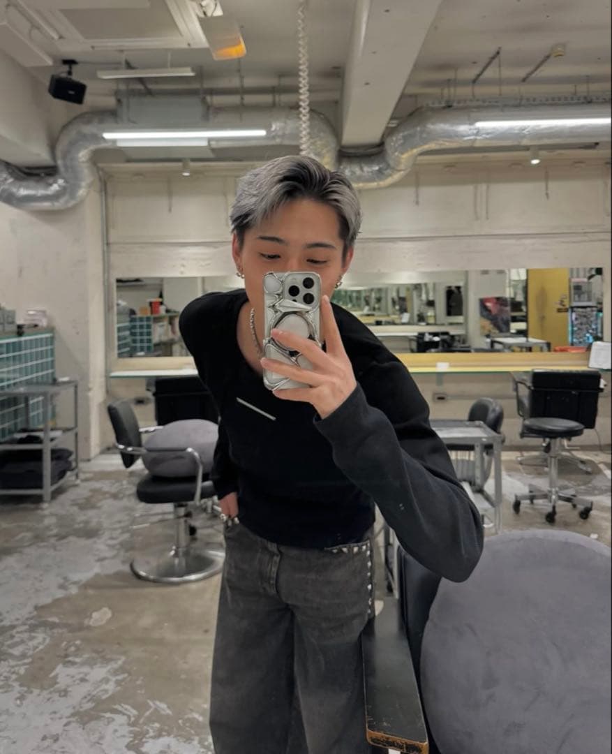 Sサイズ　jent louis Rib Long Sleeve Tee こた着用
