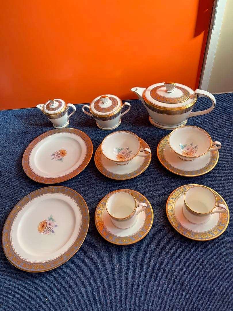 896 オールドノリタケ　グランブロシェ　アフタヌーンティーセット　金彩　未使用