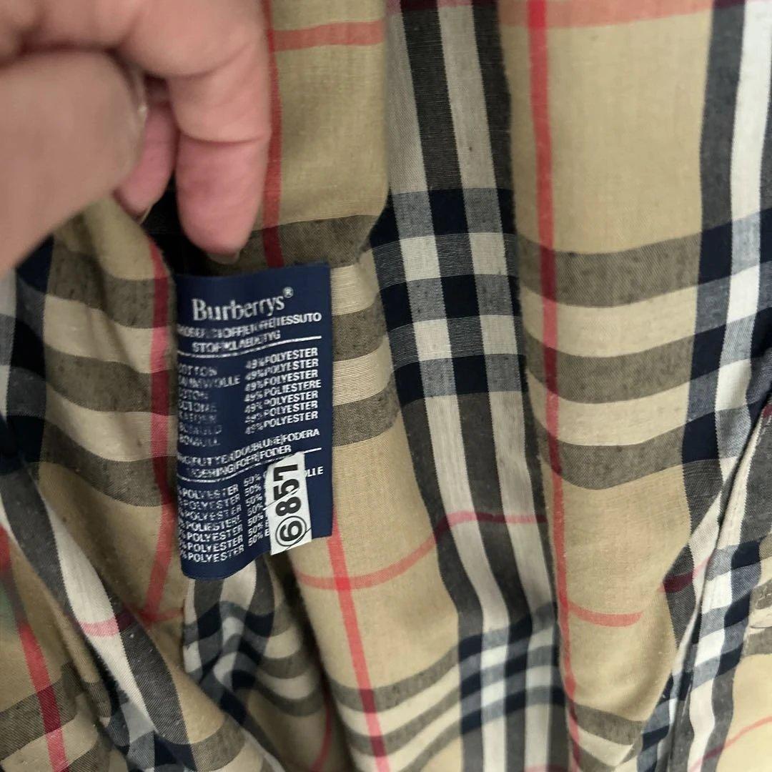 ★バーバリー★メンズブラック ダブルブレスト トレンチコート古着　アメリカ購入品