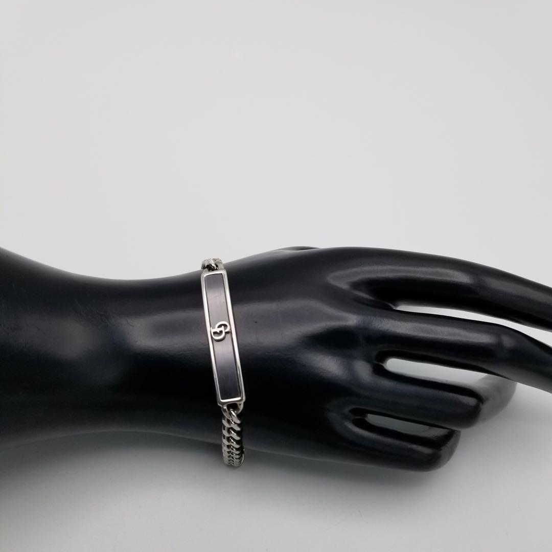 Christian Dior シルバー チェーンブレスレット ロゴ入り